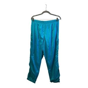 Vintage Women’s Joggers Blue Elastic Drawstring Windbreaker Size Small